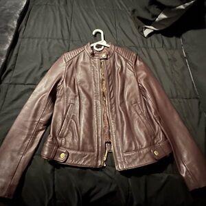 Cole Haan Dark Brown Leather Jacket